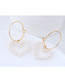 Sweet Gold Color Full Pearls Design Heart Shape Earrings
