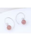 Sweet Pink Balls Shape Design Simple Earrings