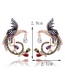 Fashion Multi-color Phoenix Shape Design Earrings