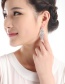 Fashion White Rhombus Shape Design Long Earrings