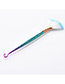 Fashion Blue+green Sector Shape Decorated Makeup Brush