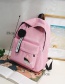 Fashion Pink Pom Ball Decorated Backpack