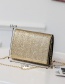 Fashion Gold Color Square Shape Decorated Shoulder Bag