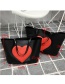 Fashion Black Heart Pattern Decorated Shoulder Bag (2 Pcs )