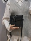 Vintage Black Square Shape Decorated Shoulder Bag
