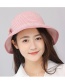 Trendy Pink Flower Decorated Simple Fishman Hat