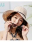 Trendy Black Pure Color Design Foldable Sunshade Hat