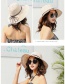 Trendy Khaki Pure Color Design Foldable Sunshade Hat