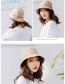 Trendy Beige Stripe Pattern Decorated Sunshade Hat