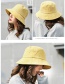 Trendy Yellow Pure Color Decorated Fishman Sunshade Hat