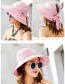 Trendy Gray Pure Color Decorated Sunshade Hat