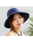 Trendy Navy Pure Color Decorated Sunshade Hat