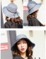 Trendy Gray Pure Color Design Foldable Sunshade Hat