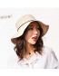 Trendy Beige Pure Color Design Foldable Sunshade Hat