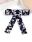 Fashion Navy Flower Pattern Decorated Bowknot Brooch