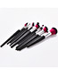 Fashion Pink+black Color Matching Design Cosmetic Brush(12pcs)