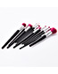 Fashion Red+white Color Matching Design Cosmetic Brush(12pcs)