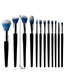 Fashion Blue+white Color Matching Design Cosmetic Brush(12pcs)