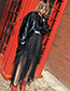 Fashion Black Pure Color Design Irregular Shape Skirt