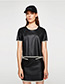 Fashion Black Wave Shape Design Simple Skirt
