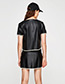 Fashion Black Wave Shape Design Simple Skirt