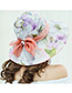 Fashion Khaki Flowers Pattern Decorated Sun Hat
