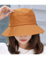 Fashion Brown Pure Color Decorated Fisherman Sunshade Hat