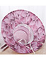 Fashion Purple Bowknot Decorated Foldable Sun Hat
