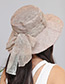 Fashion Khaki Pure Color Decorated Foldable Sun Hat