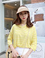 Fashion Light Coffee Bowknot Decorated Hand-woven Sun Hat
