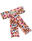 Trendy Pink+white Flowers Pattern Decorated Bowknot Brooch
