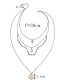 Fashion Gold Color+white Round Shape Decorated Multi-layer Necklace
