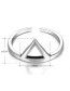 Fashion Silver Color Triangle Shape Design Pure Color Ring