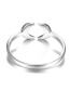 Fashion Silver Color Moons Shape Design Pure Color Ring