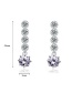 Fashion White Flowers Decorated Pure Color Earrings