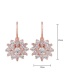Fashion Rose Gold Snowflake Shape Design Pure Color Earrings