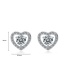 Fashion White Heart Shape Design Pure Color Earrings