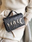 Fashion Brown Paillette Shape Decorated Bag