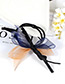 Fashion Pink+black Bowknot Decorated Double Layer Hair Band