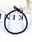 Fashion Navy Pearls Decorated Simple Hair Band