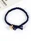 Fashion Navy Pearls Decorated Simple Hair Band