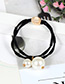 Fashion Black Pearls Decorated Double Layer Hair Band