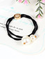Fashion Black Pearls Decorated Double Layer Hair Band