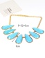 Fashion White Waterdrop Shape Decorated Necklace