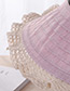 Fashion Light Pink Strip Shape Decorated Hat