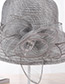 Fashion Gray Flower Shape Decorated Hat