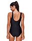 Sexy Black Hollow Out Design Pure Color Swimwear