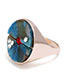 Fashion Blue Round Shape Decorated Ring