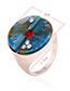 Fashion Blue Round Shape Decorated Ring