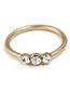 Fashion Rose Gold Diamond Decorated Simple Ring